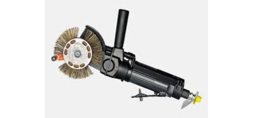 Pneumatic bristle blaster tool